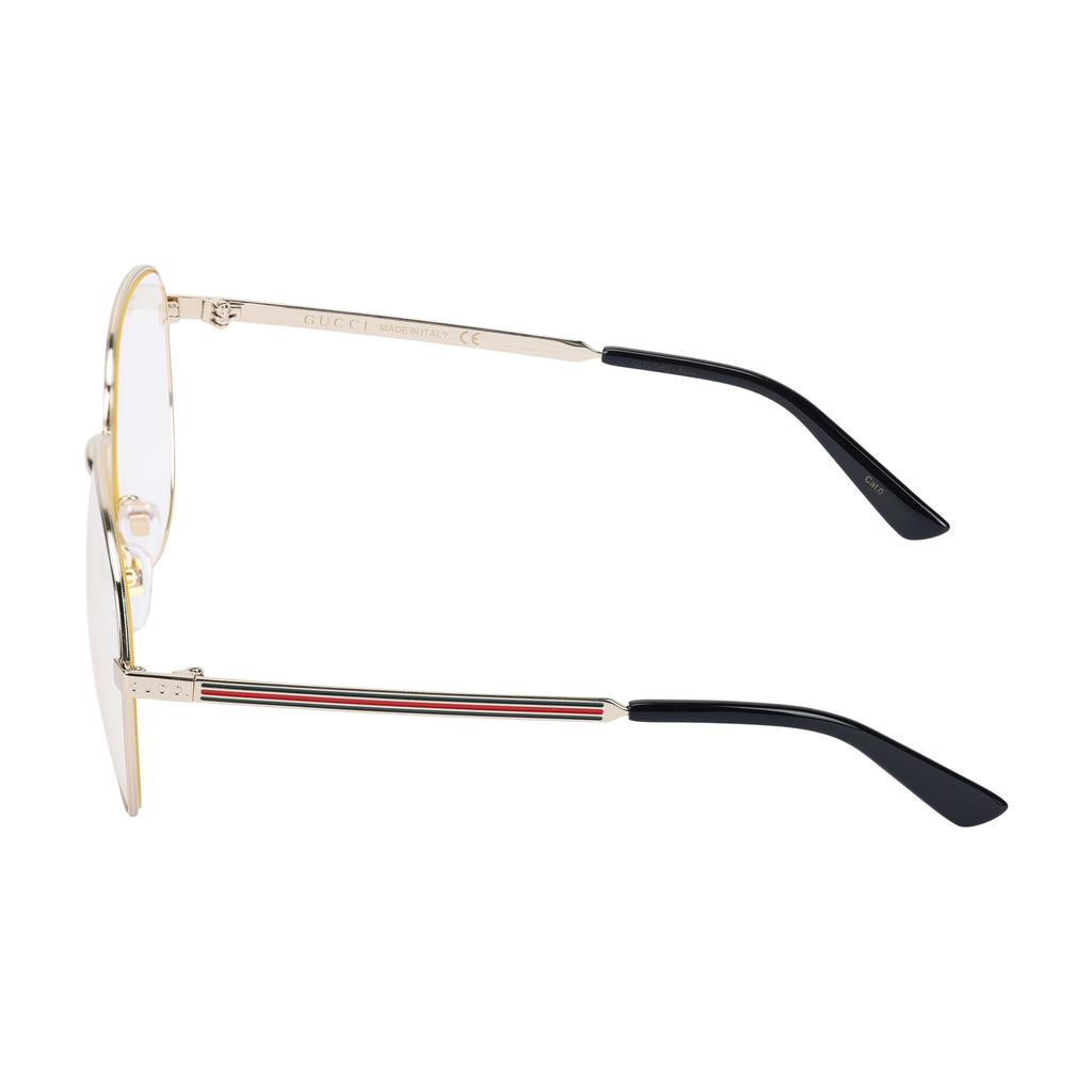 Gucci Gold Color Glasses Lens aviator Sunglasses Men's GG0138S-003