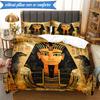 3-teiliges Bettwäsche-Set mit Pharaonen-Motiv, inklusive 1 Bettbezug und 2 Kissenbezügen. Perfekt für Schlafzimmer, Wohnheim, Weihnachtsgeschenk für Fans
