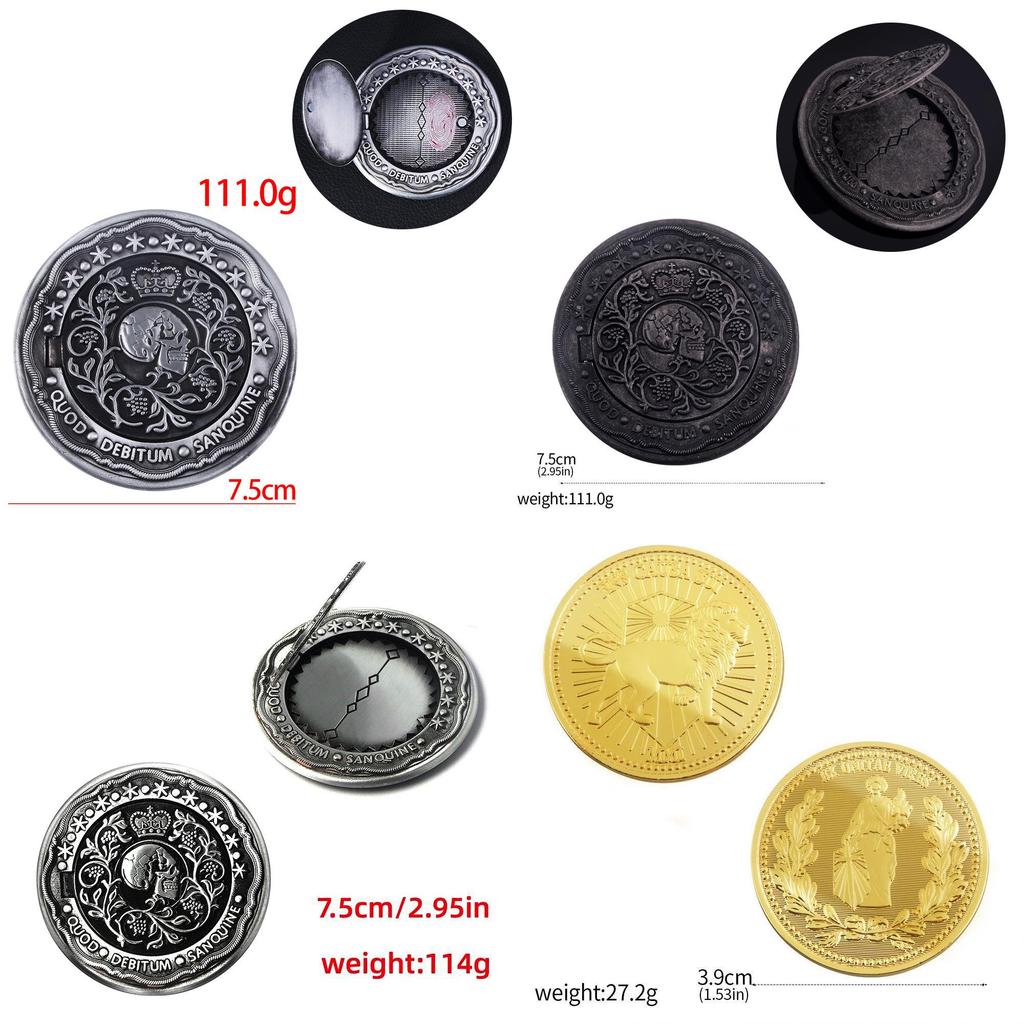 John Wick Metal Commemorative Coin With Vintage Letter Design For Collectors And Gift Giving