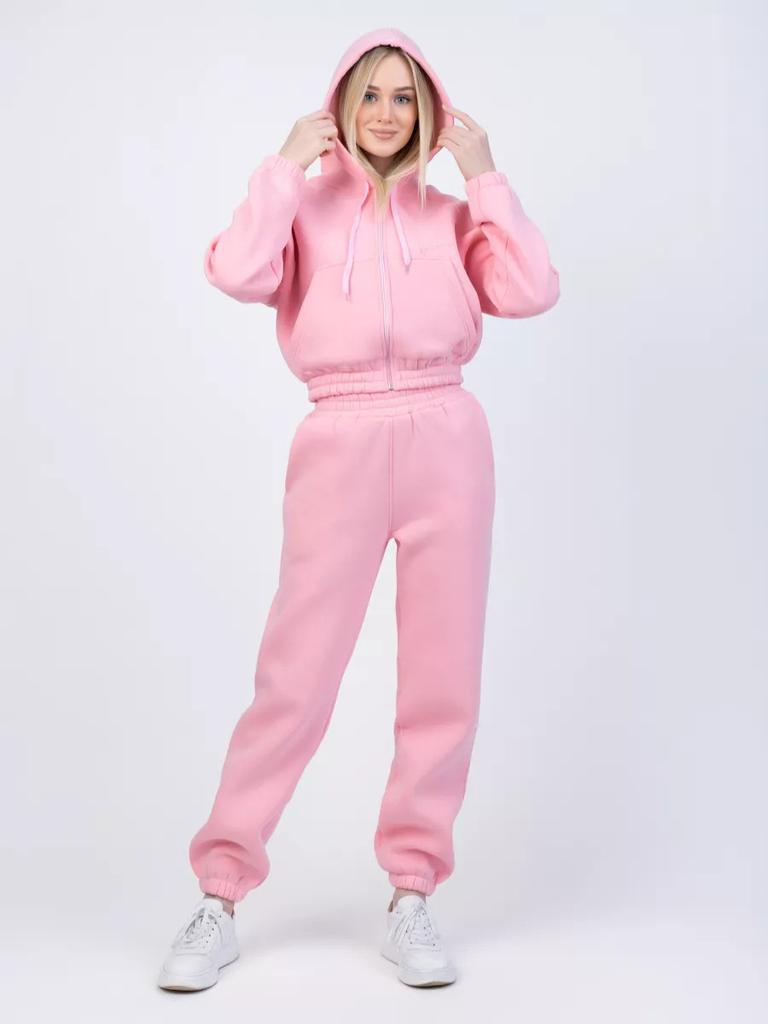 European and American Sports Women's Suit, Zipper Cardigan, Solid Color Top, Long Lace-up Casual Pants Two-piece Set