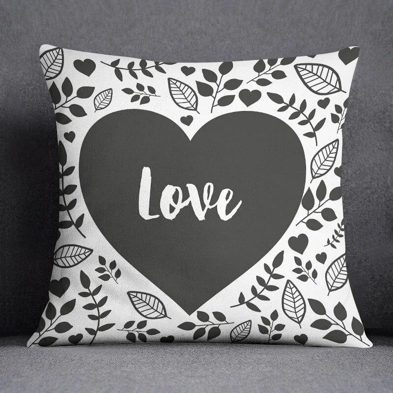Cool black style black background printed pattern cushion cover for home bedroom living room sofa decorative pillowcase