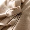 2026 Autumn/Winter 100% Wool Sleeveless Knit Vest Cardigan with Tie