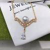 Natural Freshwater Pearl Pendant, Palace Style Chain, Pearl Collarbone Chain, Micro Inlaid Zircon Pearl Necklace, Accessory