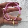 Braccialetto del Rosario Chiusura Magnetica Braccialetto di Perline per la Preghiera Cristiana Fatto a Mano Leggero Facile da Indossare Gioiello Braccialetto Regalo Spirituale