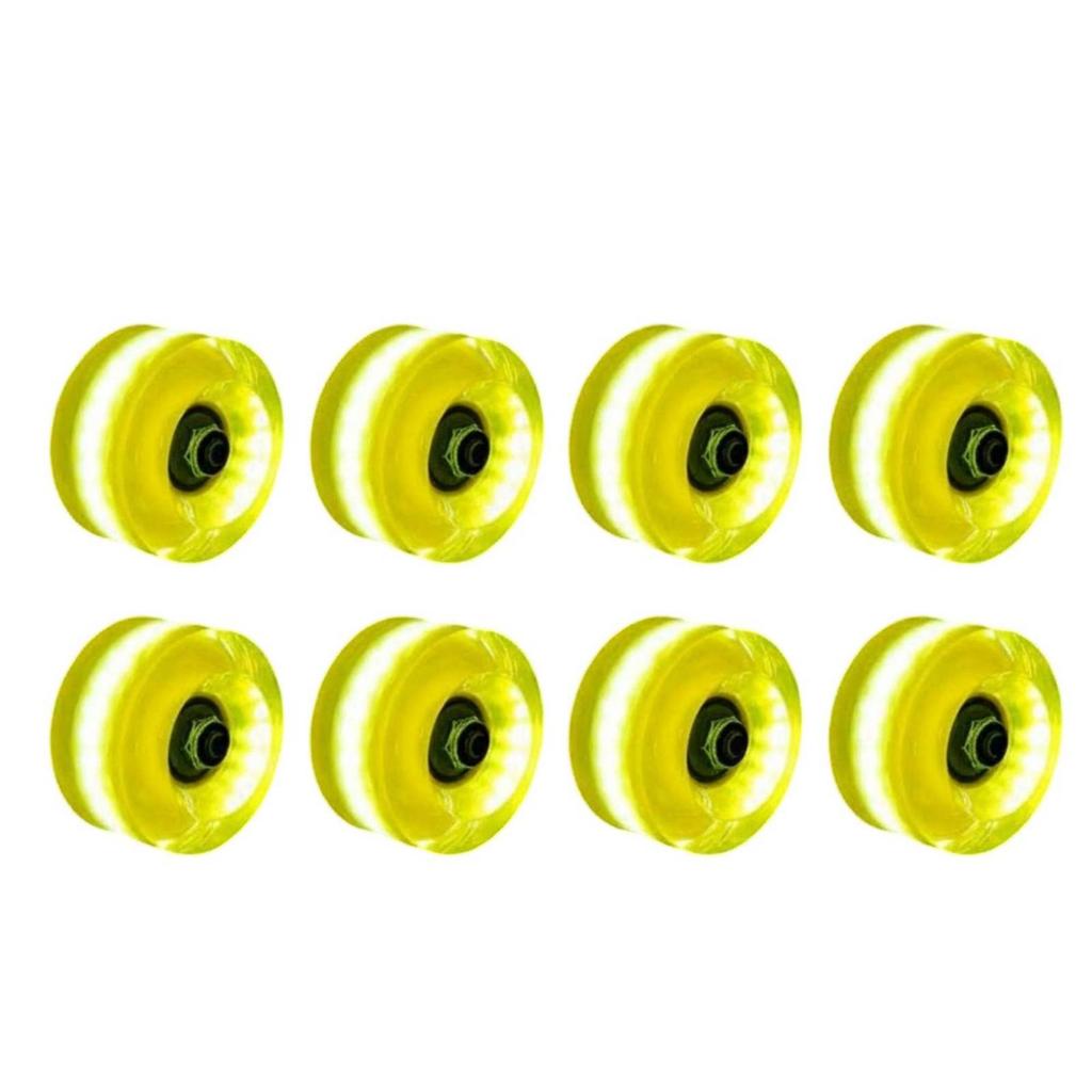 Illuminated-Up Four-Wheel Glide Wheel No Batteries Required Illuminated Up Four-Wheel Glide Wheels Shock Absorbing Non-Slip