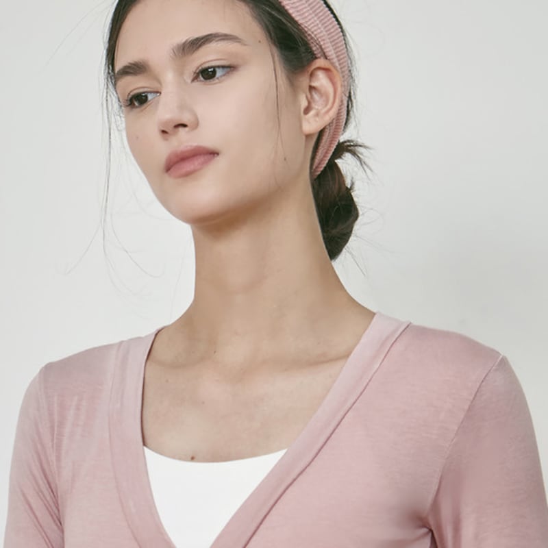 DEVIWEAR Women's Yoga Wear DEVI-A0003 - Salmon Pink Pilates Laura Golji Hairband