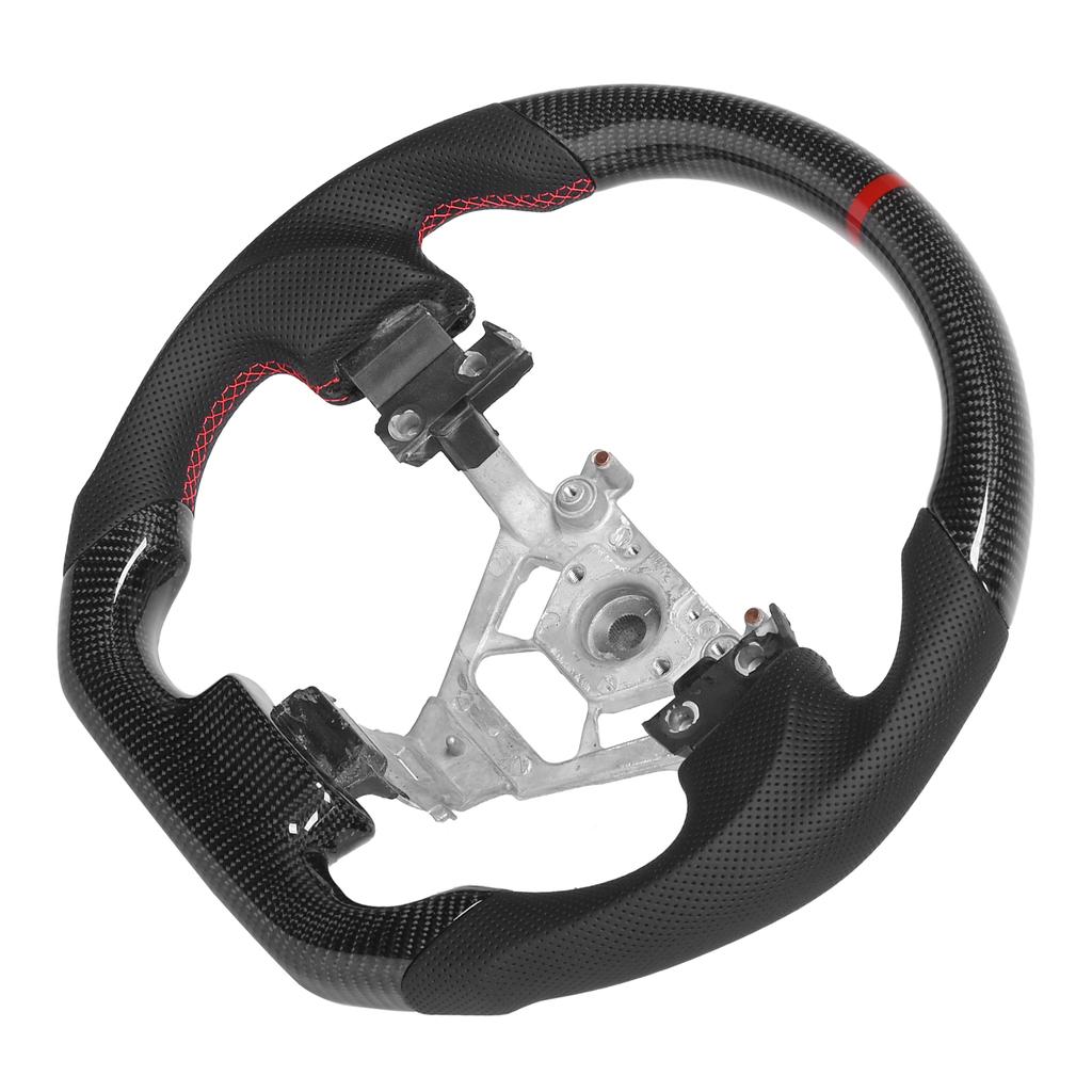 Custom Carbon Fiber Steering Wheel Nappa Perforated Leather Fit for Nissan 350z 2003 2008