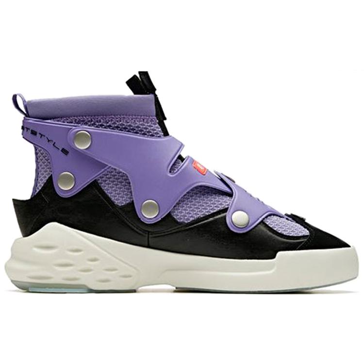 Anta Bastard Cushioning Abrasion Resistant Slip Resistant High Top Sports Casual Shoes Purple 11948086S-3