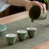Ceramic Tea Cup Vintage Kung Fu Small Tea Bowl Coarse Pottery Tea Set