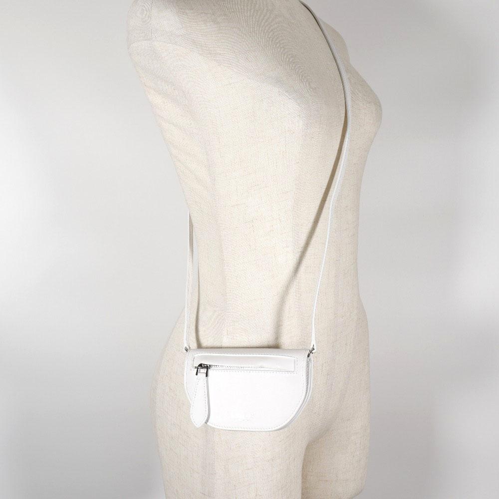 Burberry Olympia Mini Shoulder Shoulder Bag White Leather Women Used