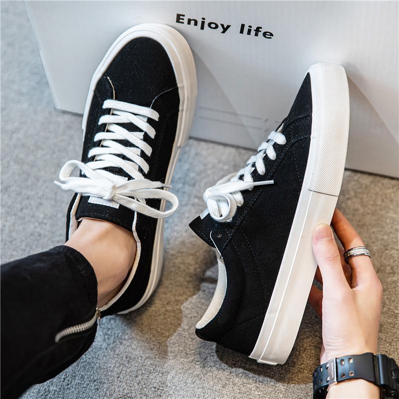 Black Canvas Men's Versatile Casual Shoes, Autumn 2025 Trend – Ideal for Spring and Fall
