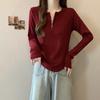 2026 Spring Plus Size Women's Korean-Style Half-Zip Slimming Long-Sleeve Top