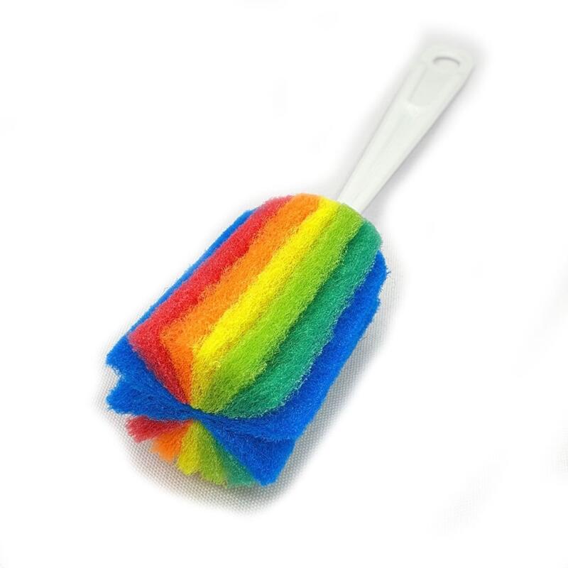 

1 pack of rainbow sponge bottle brushes