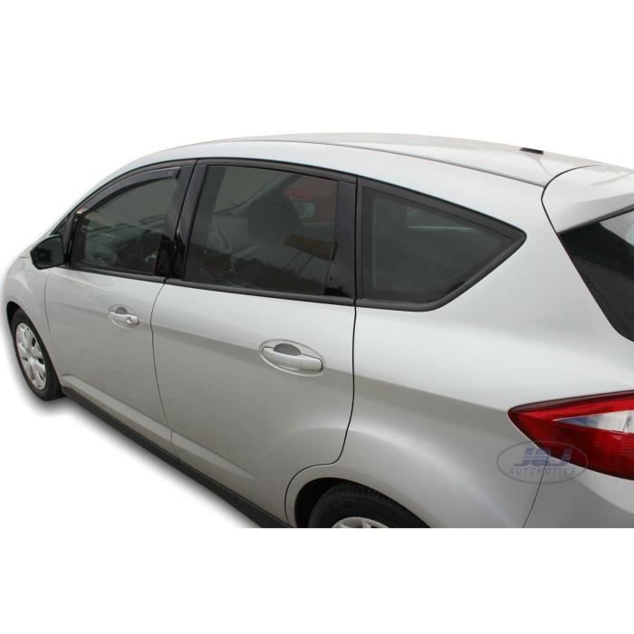 Déflecteurs d'air - J&J AUTOMOTIVE - Ford C-Max / Grand C-Max - Fumé - Acrylique renforcé - Installation facile