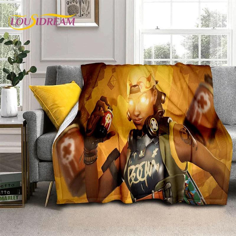 3D Newest VALORANT Cartoon Game Soft Flannel Blankets,Throw Blanket Comfortable Blanket for Picnic Beds Sofa Home Bedroom Gifts