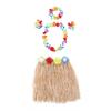 Hawaiian Hula Skirt & Lei Party Performance Set - 40cm, 5 Pieces