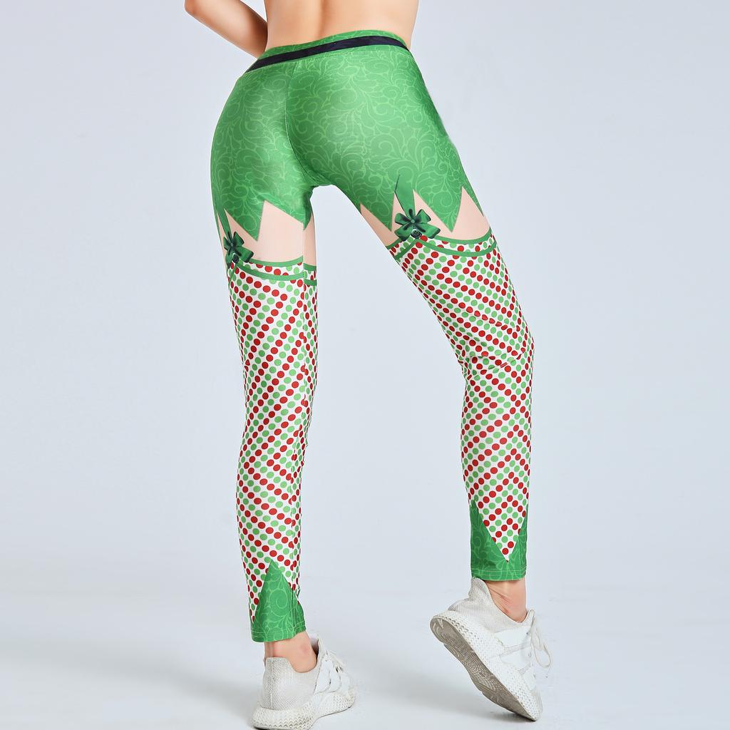 Christmas Digital Printing Sports Yoga Leggings Women's Pants