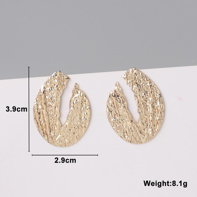 New European Exaggerated Dangle Earrings for Women Metal Geometric Statement Long Hanging Earrings Punk Personality Drop Earring