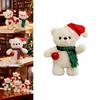 Plush Bear Toy With Scarf And Hat Decor For Kids Christmas Gift And Birthday Present