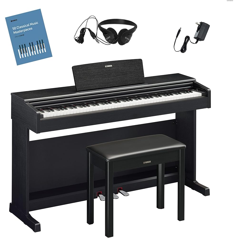 YAMAHA YAMAHA Electronic Piano 88 Keys YDP-145 ARIUS ARIUS Fixed Chair Headphone Black Wood Tone ...