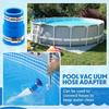 Universal Swimming Pool Hose Connector 2 Rubber Adapters 4 Stainless Clamps Secure Pool Maintenance Tool