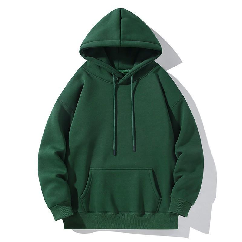 Men's Thickened Oversized Velvet Hoodie - Unisex Sweatshirt, Large Size