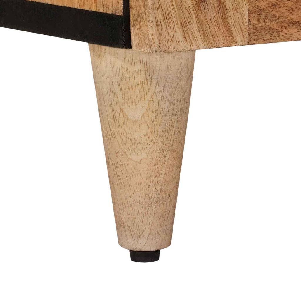 Sideboard with Storage Natural Finish 40 x 33 x 75 cm Solid Mango Wood