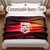 Ipswich Town Printed Flannel Blanket Custom Name Text Soft Warm Throw For Bedroom Holiday Gift