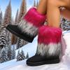 Y2K Style Women's Thick-Soled Mid-Calf Faux Fur Snow Boots - European & American Winter Fashion