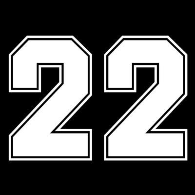 13cm Numbers 22 Stickers Car Decoration Exterior Parts Sunscreen and Waterproof Decals Cover Scratches Cute, Stylish,