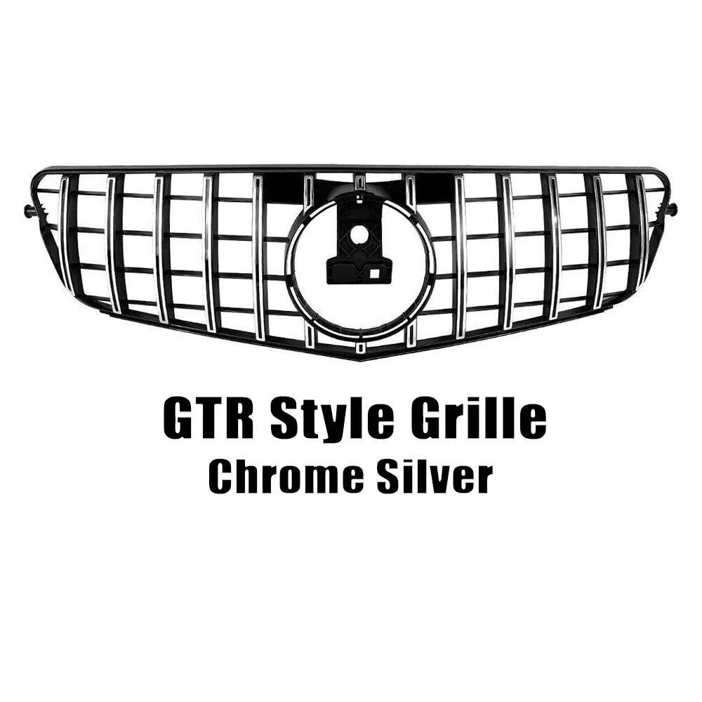 XVIP AMG Style Front Bumper Grille For Mercedes Benz C-Class W204 2008-2014 C180 C200 C350 S204 Glossy Black GTR Style Grille