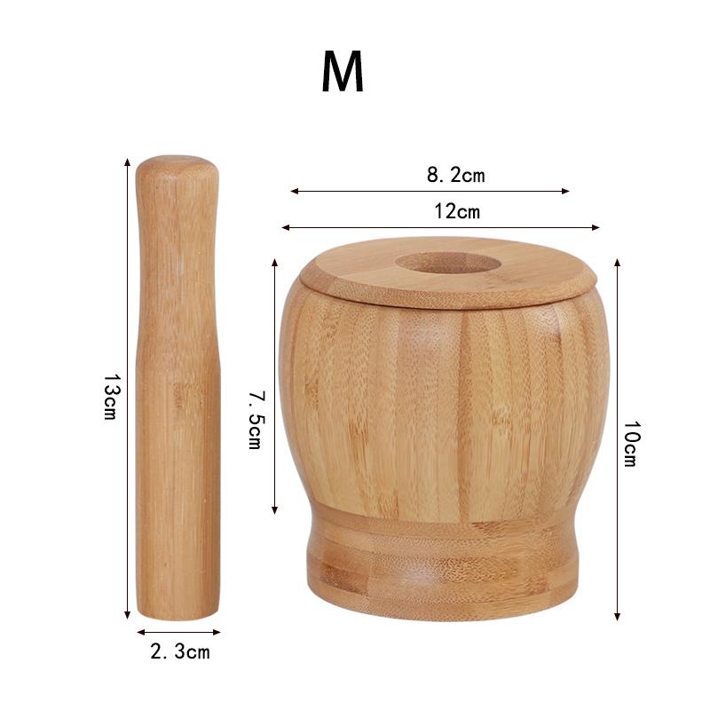 Bamboo Wood Garlic Press Crusher Squeezer Tool Masher Kitchen Tool Grinder