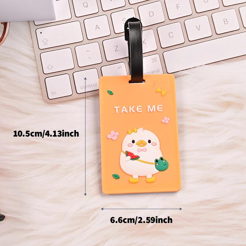 Cute PVC Card Sleeve Campus Card Work ID Protection Cover Cartoon Luggage Tag Access Card Holder Portable Baggage Boarding Label