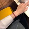 Naturalny obsydian warkocz bransoletki kryształowe kamienne koraliki Handmade czarne czerwone szkło bransoletki z kamienia dla kobiet mężczyzn para biżuteria prezent