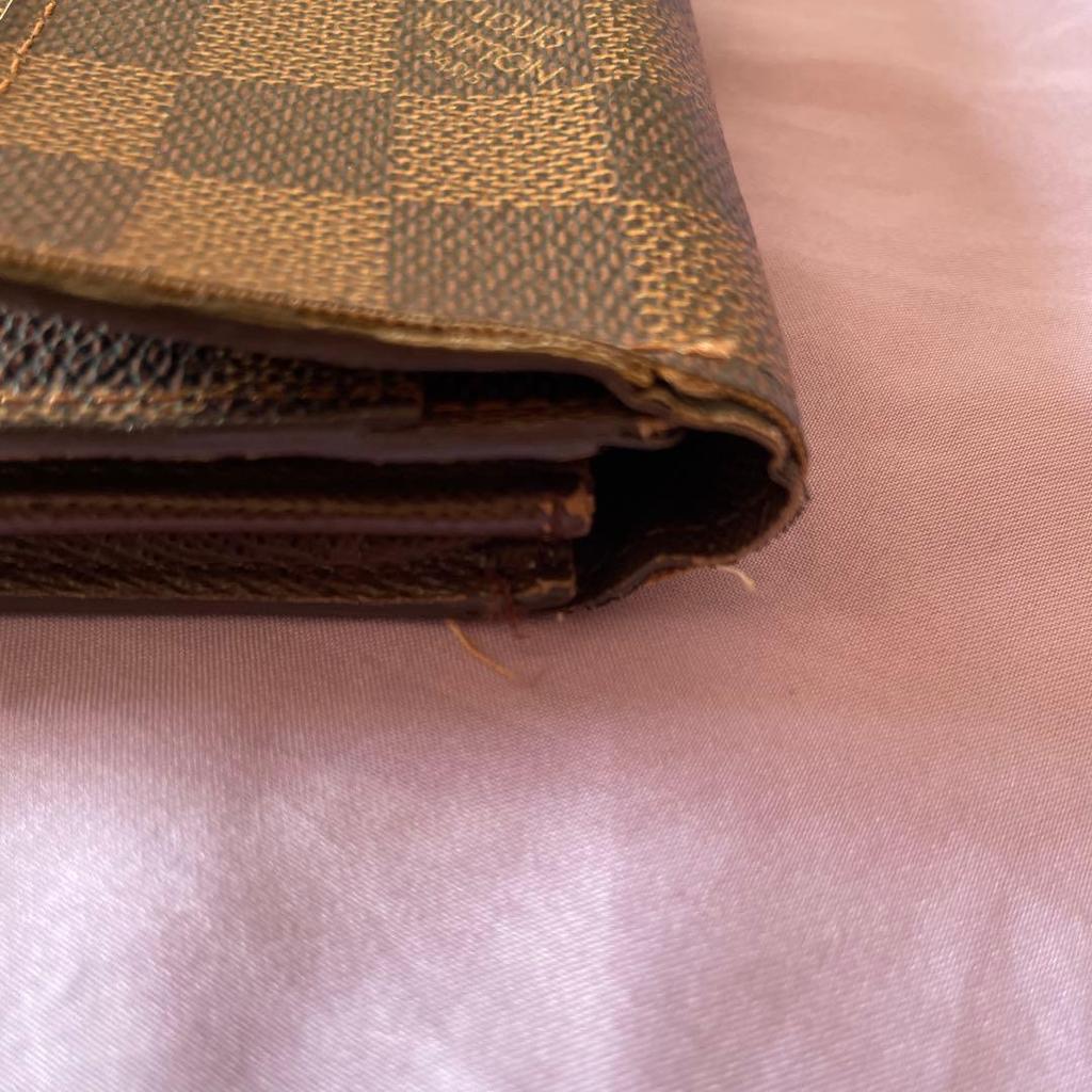 Used Louis Vuitton Damier Pattern Leather Long Wallet