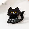 Black Cat Spider Witch Hat Accessories Halloween Cartoon Hair Clips for Women Girls, Acrylic Glitter Pumpkin/Ghost/Bat/Cat Reliable Clamping