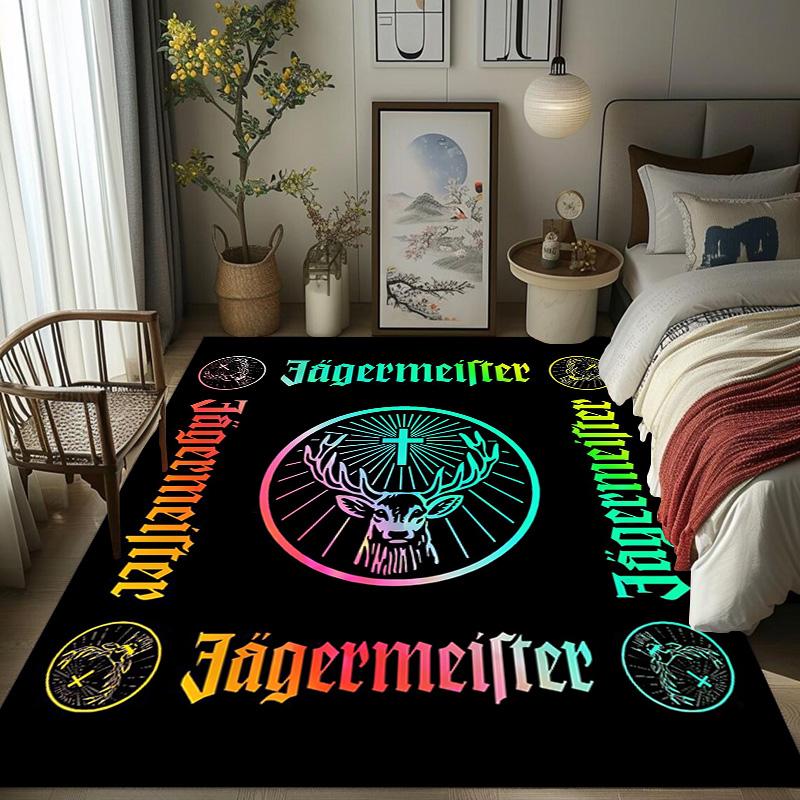 Jägermeister: Tappeto Audace Vivace Arredamento Casa Adatto a Tutte le Stagioni Cuscino per Sedia da Ufficio Arte Decorazione Stanza del Dormitorio