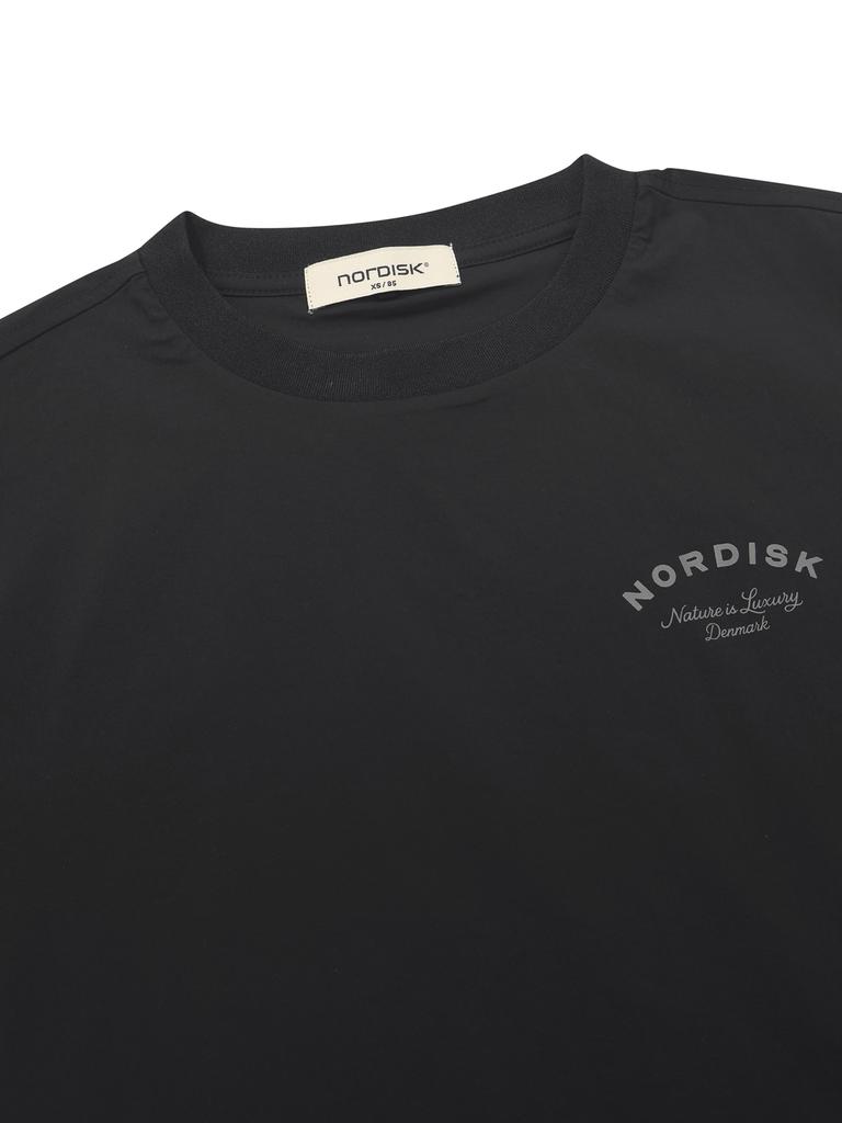 NORDISK Hygge Cool Light Graphic Round Short Sleeve T-Shirt - W_Black