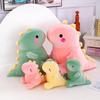 Adorable Soft Dinosaur Plush Pillow Toy - Cute Cartoon Gift for Girls' Birthdays