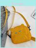Cute Cat Mini Shoulder Bag With Cotton Material And Zipper Closure For Daily Use