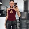 Summer Fashion Sexy Vest Top For Women Hollow Out Backless Twist Solid Cropped Y2k Top Patchwork Female Short Tank Top New