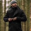 Nuovo Cappotto di Lana da Uomo Stile Britannico di Media Lunghezza, Caldo Cappotto di Lana Mista Autunno Inverno, Capo d'Abbigliamento da Uomo Popolare per Crossborder Europeo Americano