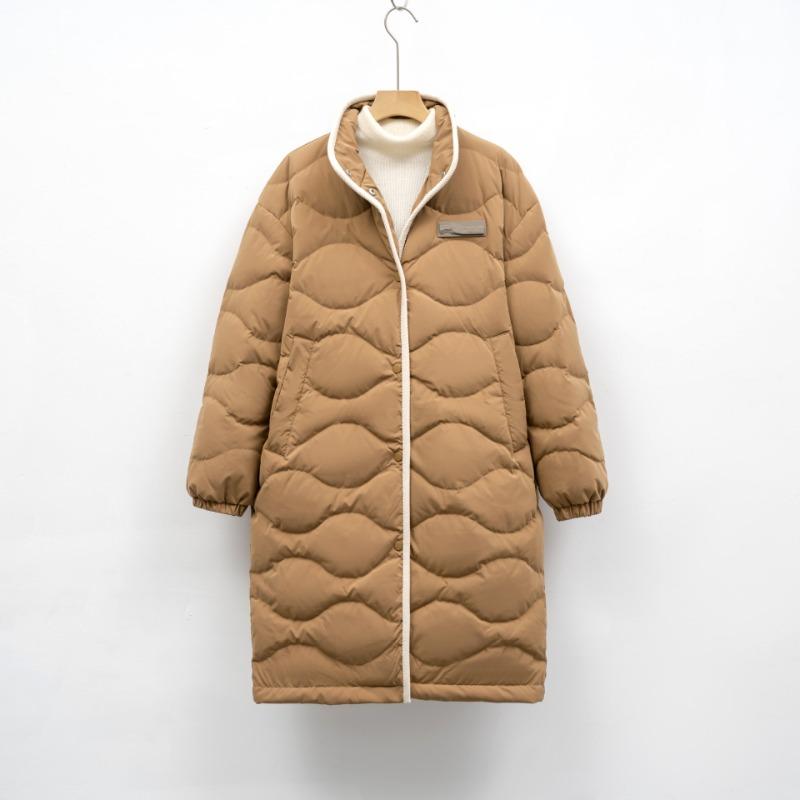 Pinghu new national standard 90 down jacket casual winter warm new outdoor wind stand-up collar loose long coat women