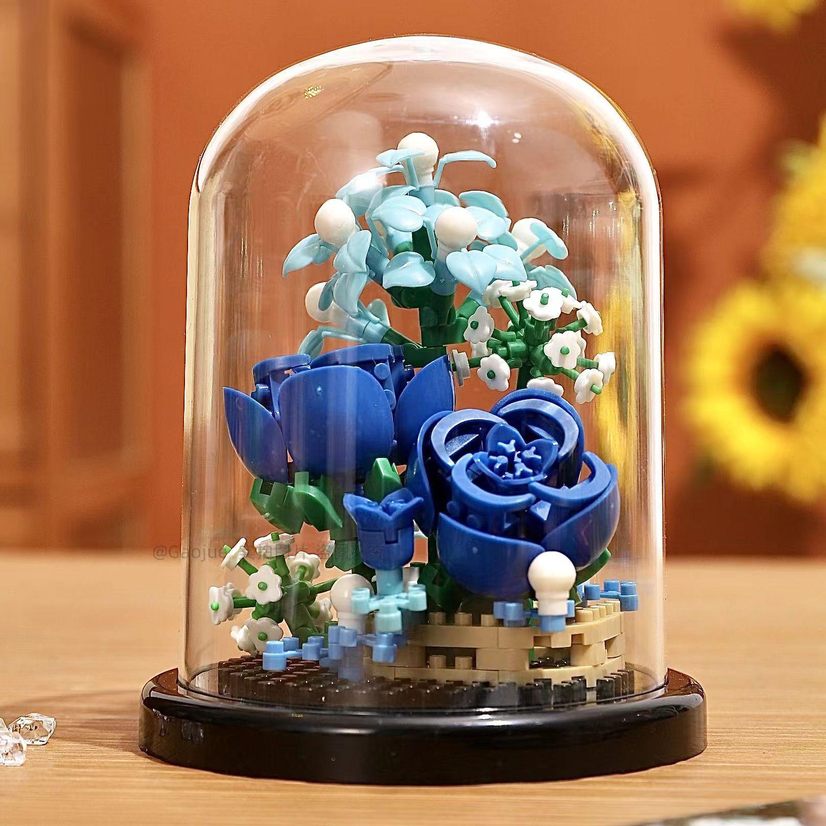 

Подарок ко Дню учителя: Совместимый с Lego строительный блок Суккулентный букет и фигурки