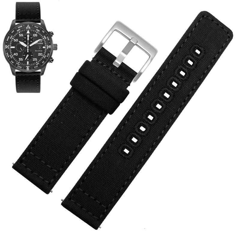 Watchband Quick Release Canvas Watch Strap 18mm 20mm 22mm Nylon Watchbands Replacement Bracelet Wrist Band Watch Accessories