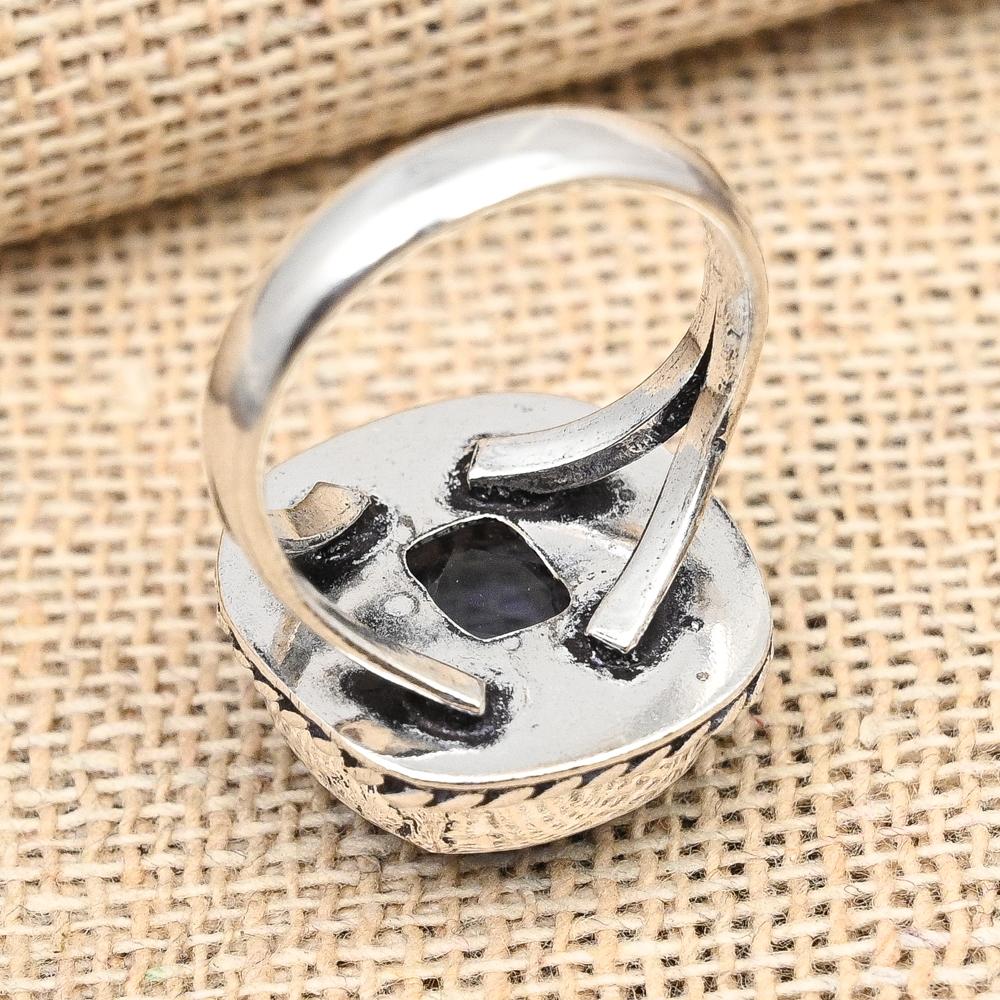 Amethyst Gemstone Handmade 925 Sterling Silver Ring Jewelry For Christmas