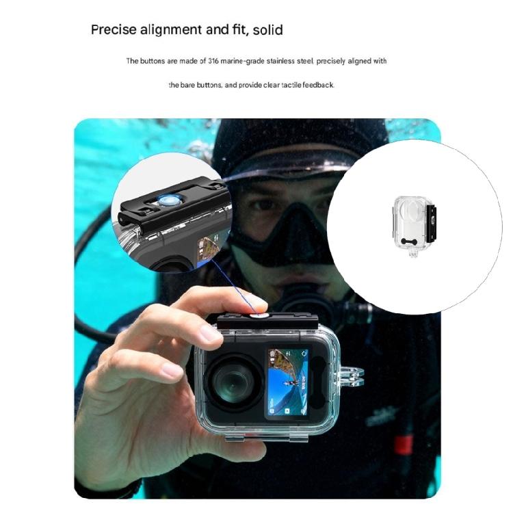 Underwater Clear Camera Diving Case Housing 144FT Depth Protections AntiCorrosion Silicone Sealed Design for 360 Camera