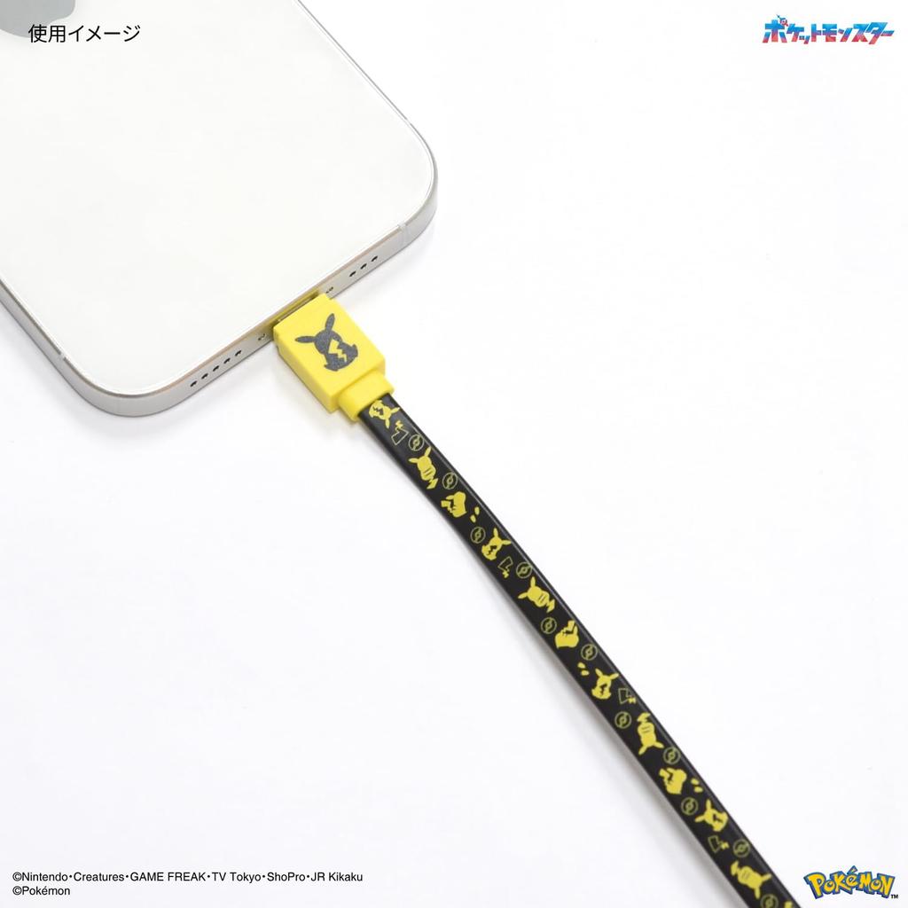 Gourmandies Pokemon USB Type-C Sync & Charge Cable, Pikachu, POKE-824A