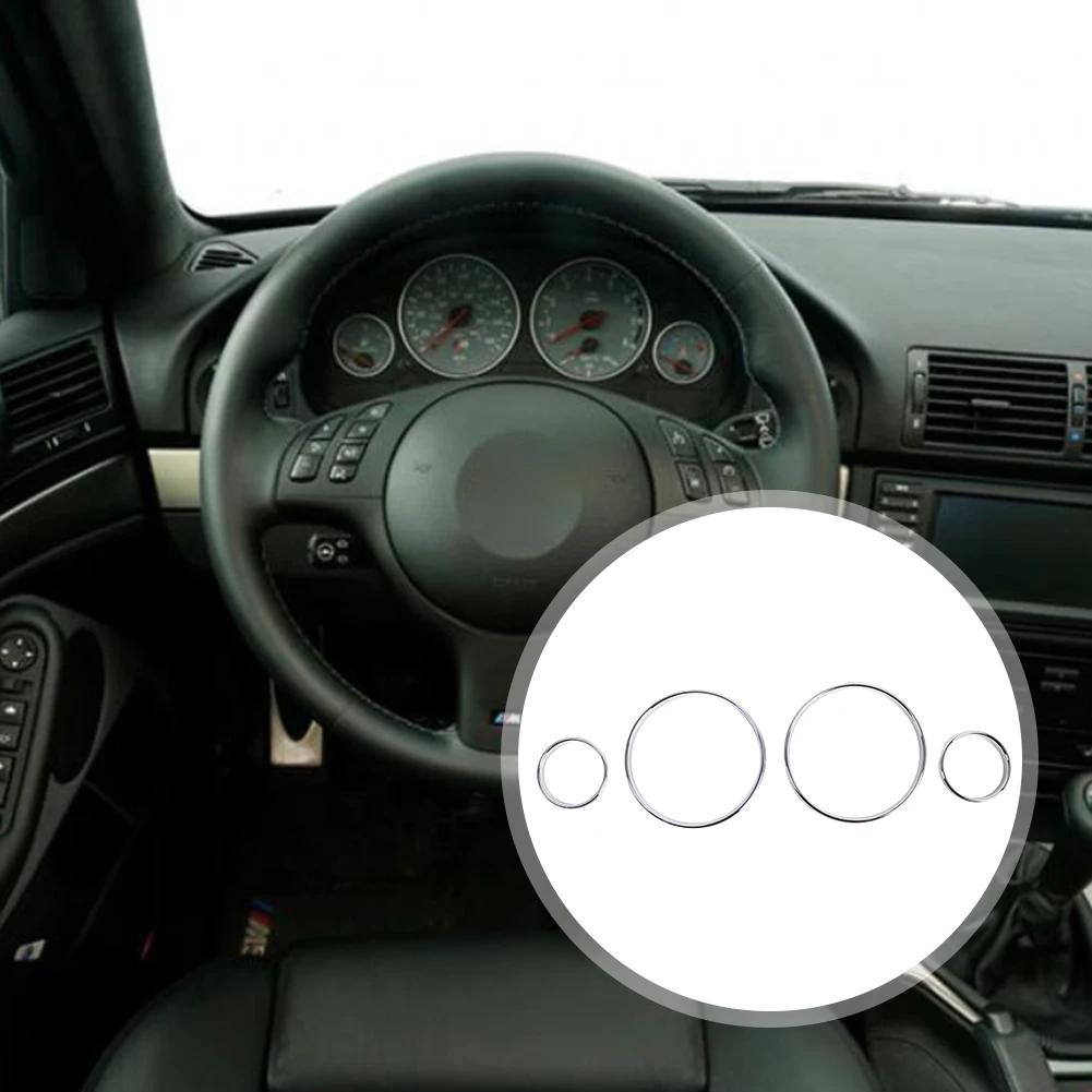 Chrome Dashboard Dial Gauge Rings Bezel Trim Gauge Cluster Dashboard Rings Bezel for BMW 5 Series E39 7 Series E38 X5 E53