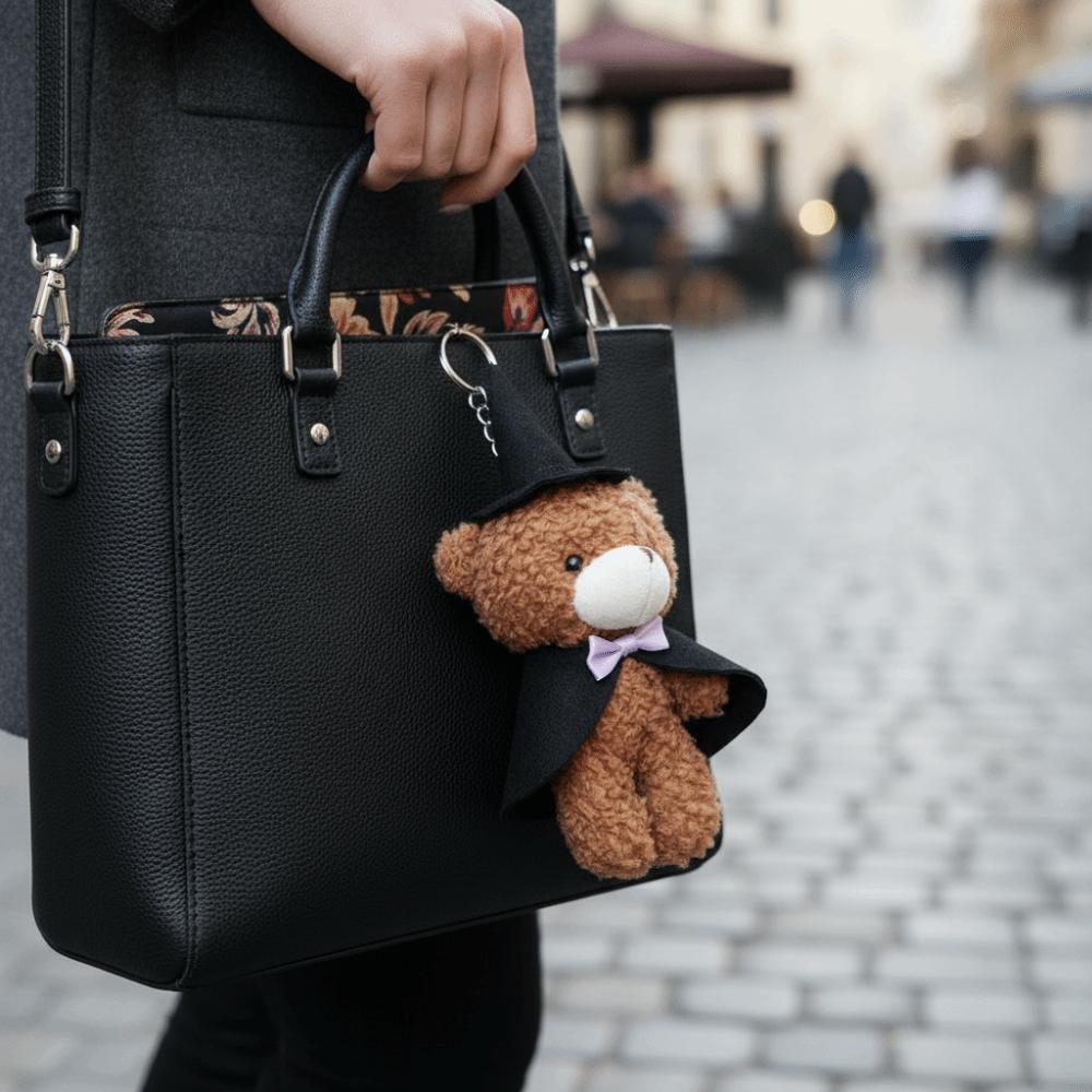 DIY Halloween Plush Pendant Kawaii Bear Plush Doll Little Bear Plush Keychain  Phone Accessories
